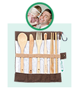 Reusable Bamboo Cutlery Travel Set – Brown