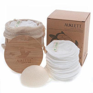 Reusable Bamboo Cotton Pads  Pack of 20 (White)  Auklett Store