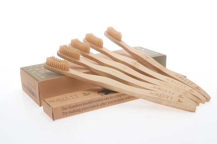Organic Bamboo Toothbrushes by Auklett