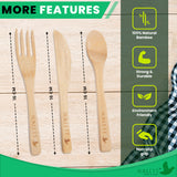 24 Pack Reusable Bamboo Cutlery Set