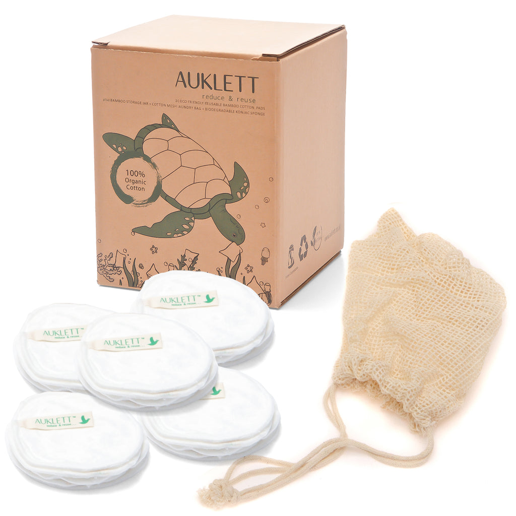 Bamboo Makeup Remover Pads – Pack of 20 (White)