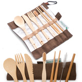 Bamboo Cutlery Travel Set – Brown