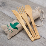 24 Pack Reusable Bamboo Cutlery Set