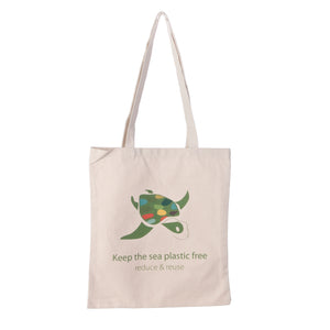 Natural Cotton Turtle Tote Bag