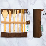 Bamboo Cutlery Travel Set – Brown