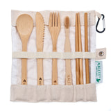 Bamboo Cutlery Travel Set – Beige
