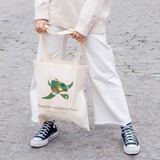 Natural Cotton Turtle Tote Bag